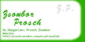 zsombor prosch business card